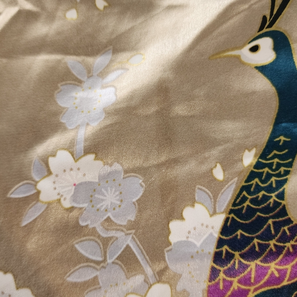 KIM + ONO BLOSSOM & PEACOCKS LONG KIMONO ROBE NWT ONE SIZE - Picture 15 of 16